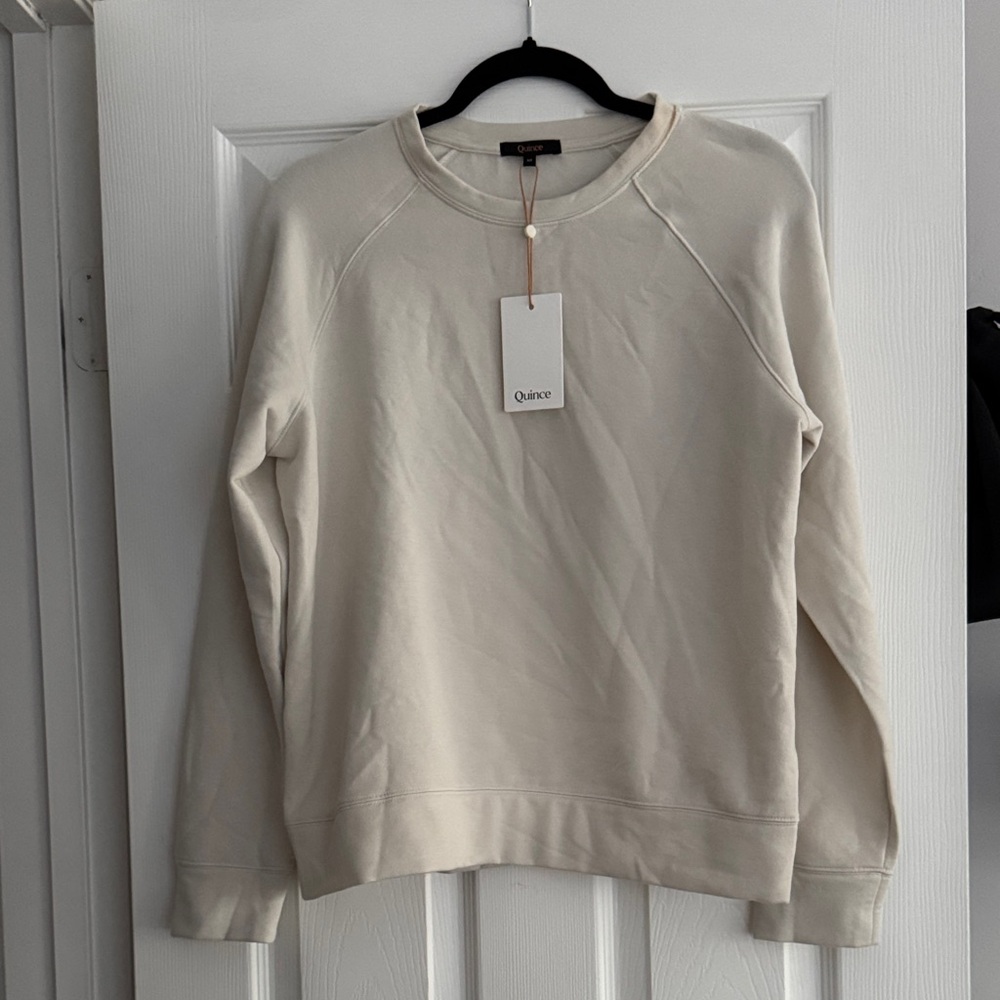 NWT Quince Off-White Crewneck Sweatshirt